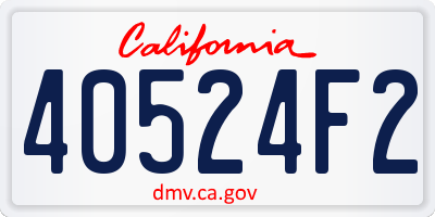 CA license plate 40524F2