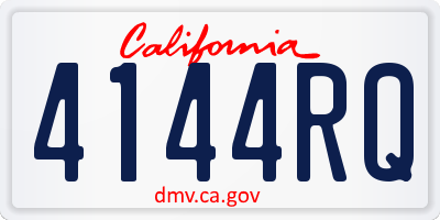 CA license plate 4144RQ