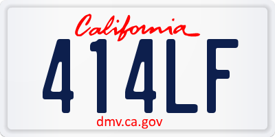 CA license plate 414LF