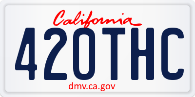 CA license plate 420THC