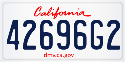 CA license plate 42696G2