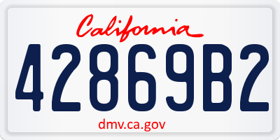 CA license plate 42869B2