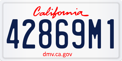 CA license plate 42869M1