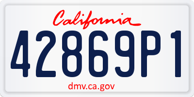 CA license plate 42869P1