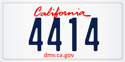 CA license plate 4414