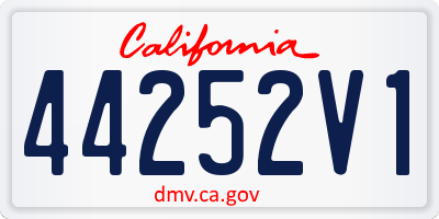 CA license plate 44252V1