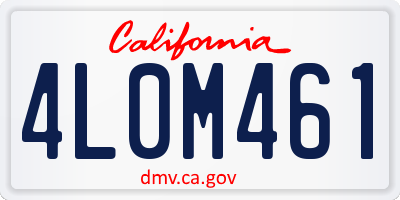 CA license plate 4L0M461