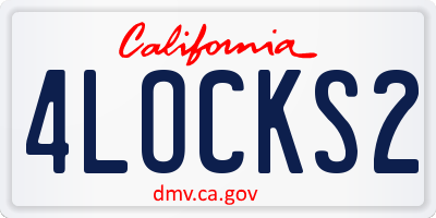 CA license plate 4LOCKS2