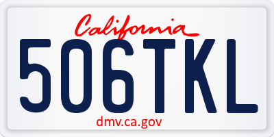 CA license plate 506TKL