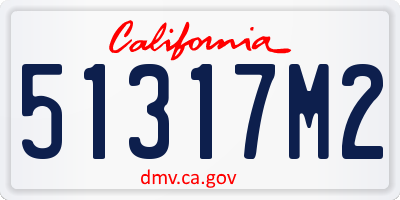 CA license plate 51317M2