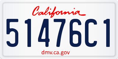 CA license plate 51476C1