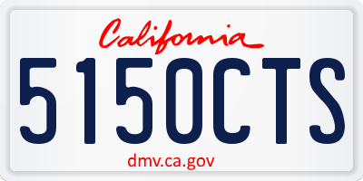 CA license plate 5150CTS