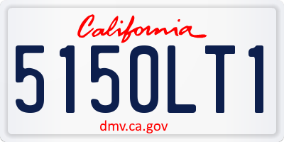 CA license plate 5150LT1