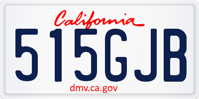 CA license plate 515GJB