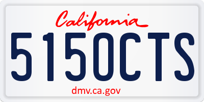 CA license plate 515OCTS