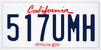 CA license plate 517UMH