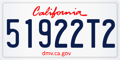 CA license plate 51922T2