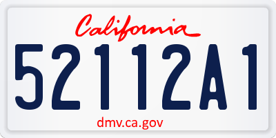 CA license plate 52112A1