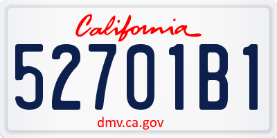 CA license plate 52701B1