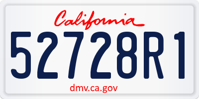 CA license plate 52728R1