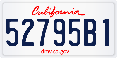 CA license plate 52795B1