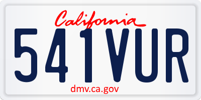 CA license plate 541VUR