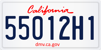 CA license plate 55012H1