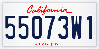 CA license plate 55073W1