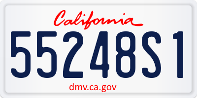 CA license plate 55248S1