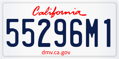 CA license plate 55296M1