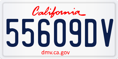 CA license plate 55609DV