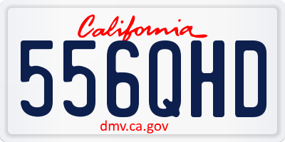 CA license plate 556QHD