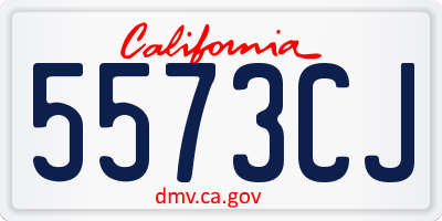 CA license plate 5573CJ