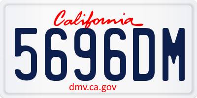 CA license plate 5696DM