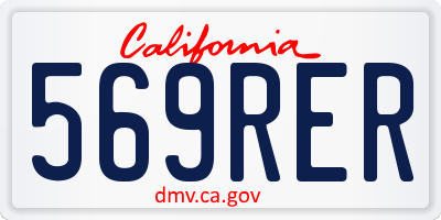 CA license plate 569RER