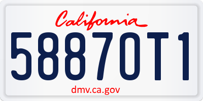 CA license plate 5887OT1