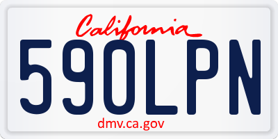 CA license plate 590LPN