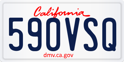 CA license plate 590VSQ