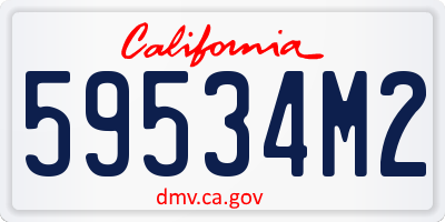 CA license plate 59534M2