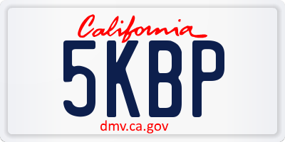 CA license plate 5KBP