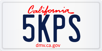 CA license plate 5KPS