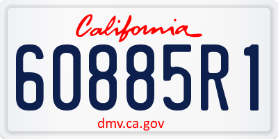 CA license plate 60885R1