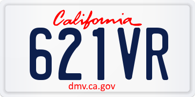 CA license plate 621VR