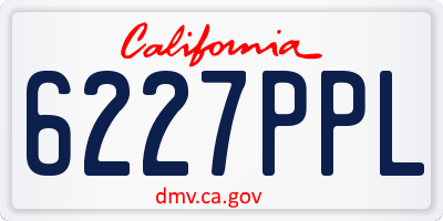 CA license plate 6227PPL