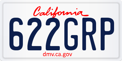 CA license plate 622GRP