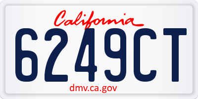 CA license plate 6249CT