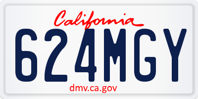 CA license plate 624MGY