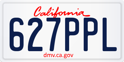 CA license plate 627PPL