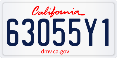 CA license plate 63055Y1