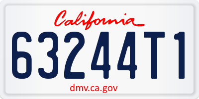 CA license plate 63244T1